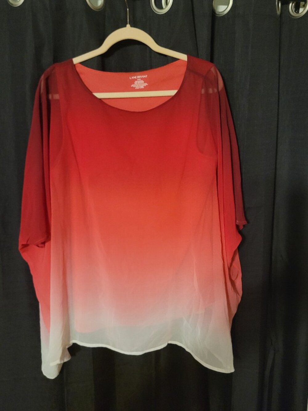 Red Ombre Kimono Top